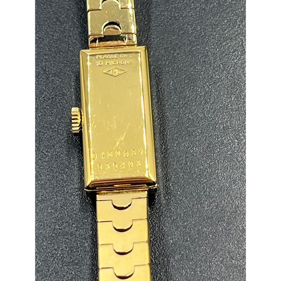 Ernest Borel Vintage Gold Textured Manual Wind Swiss Cocktail Watch 10 Microns‎ main image 10